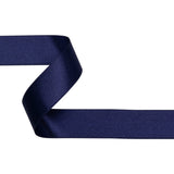 Deep Navy Double Face French Satin Ribbon - 1"