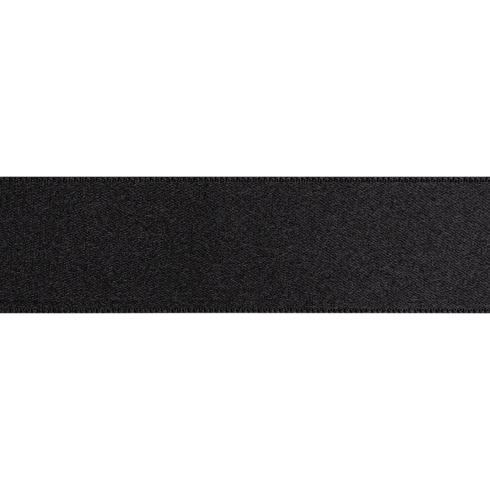 Black Double Face French Satin Ribbon - 1"