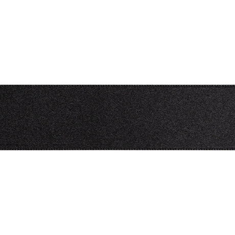 Black Double Face French Satin Ribbon - 1"