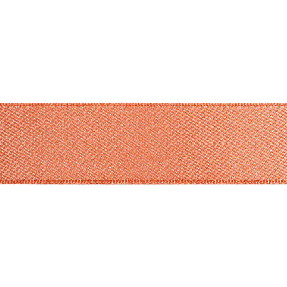 Peach Double Face French Satin Ribbon - 1"