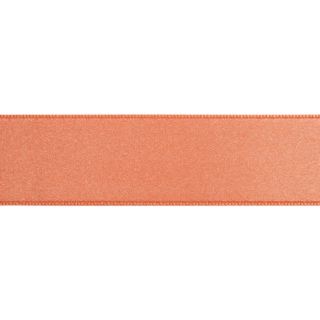 Peach Double Face French Satin Ribbon - 1"