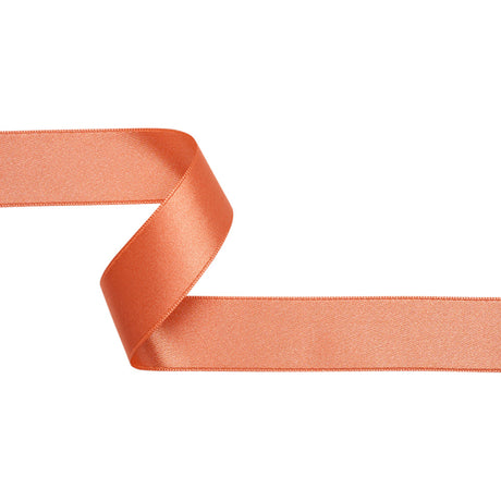 Peach Double Face French Satin Ribbon - 1"