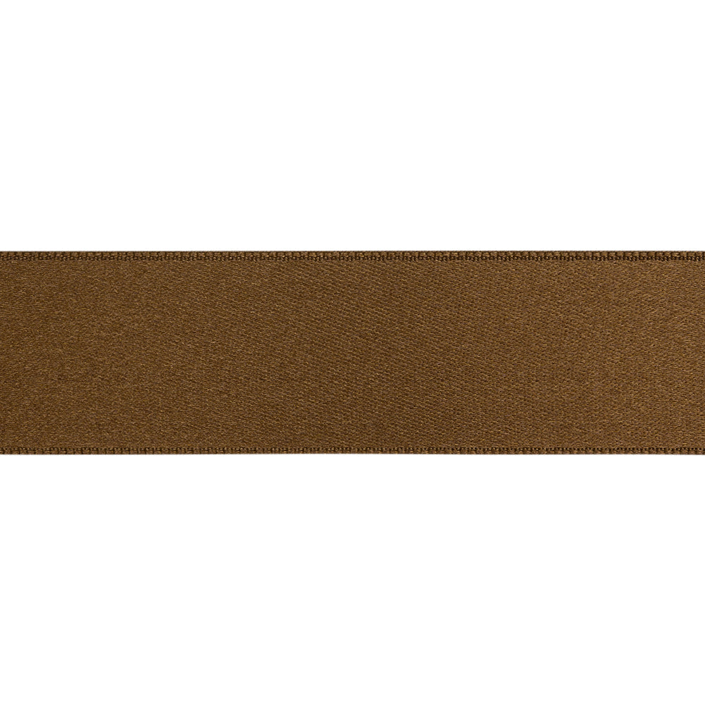 Light Brown Double Face French Satin Ribbon - 1"