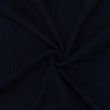 1 Yard Abyss Blue 3D Net-Like Stretch Cotton Double Knit Fabric 59 Inches Wide