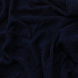 1 Yard Abyss Blue 3D Net-Like Stretch Cotton Double Knit Fabric 59 Inches Wide