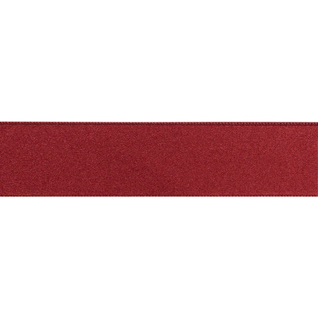 Burgundy Double Face French Satin Ribbon - 1"