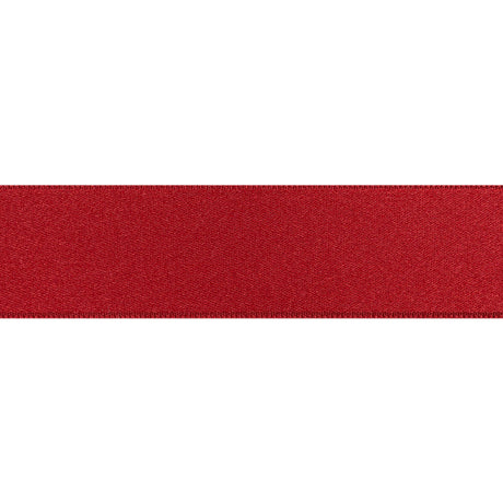 Wine Double Face French Satin Ribbon - 1"