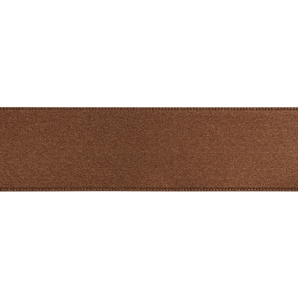 Brown Double Face French Satin Ribbon - 1"