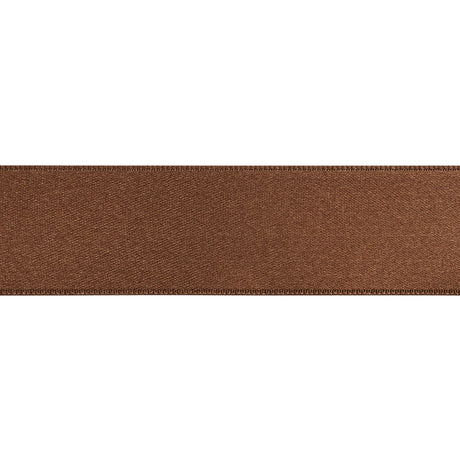 Brown Double Face French Satin Ribbon - 1"