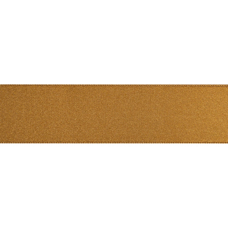Dark Gold Double Face French Satin Ribbon - 1"