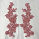 Beaded Floral Lace Applique