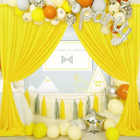 Scuba Backdrop Drape Panel 10 ft x 10 ft Canary Yellow