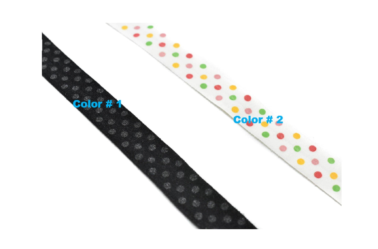 Fold-Over Elastic Polka Dot Print 0.63"