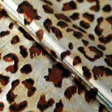 Cougar Shimmer Polyester Spandex Fabric - Gold/Black Leopard Print, 58/60" Width (1 Yard)