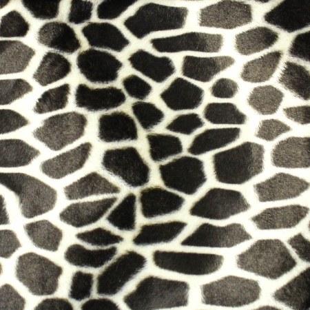 Brown Velboa Fur Giraffe Animal Short Pile Fabric,