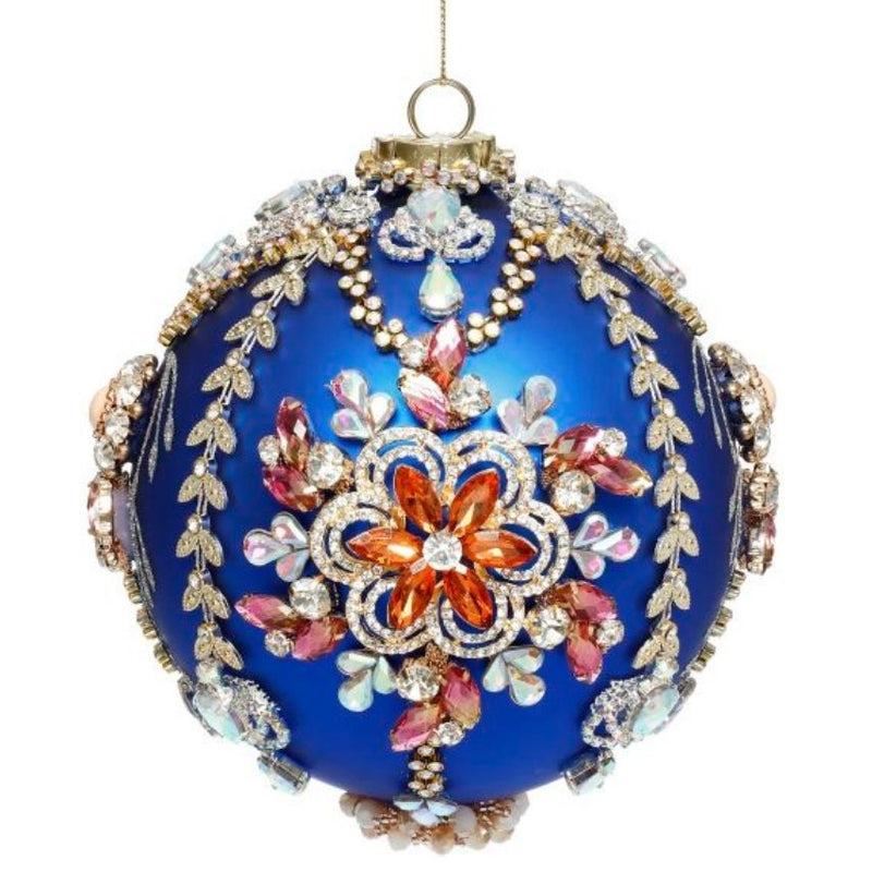 5" King's Jewel Ball Ornament, Blue - Mark Roberts