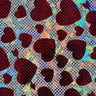 Nylon Spandex Heart Foil Metallic Fabric