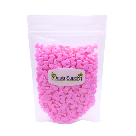 Edible Valentines Cake Decorations (Pink Bow) - Royal Sugar Icing Decorations - Valentine's Sprinkles for Baking