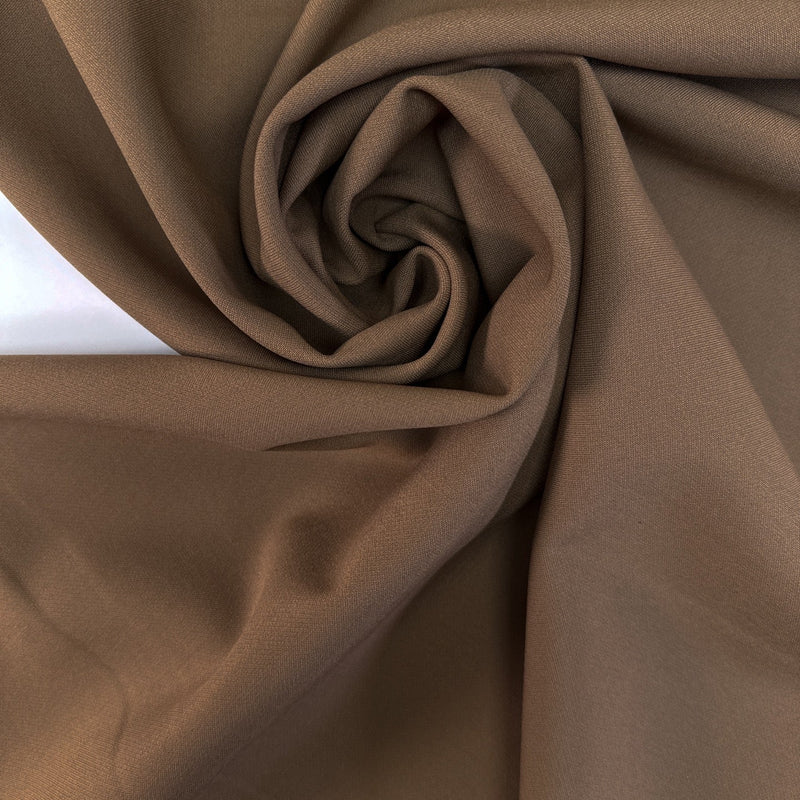 Polyester Twill Brown Beige Stretch