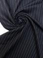 Wool Striped Herringbone Fabric