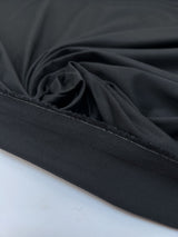 Black Cotton Elastane Twill