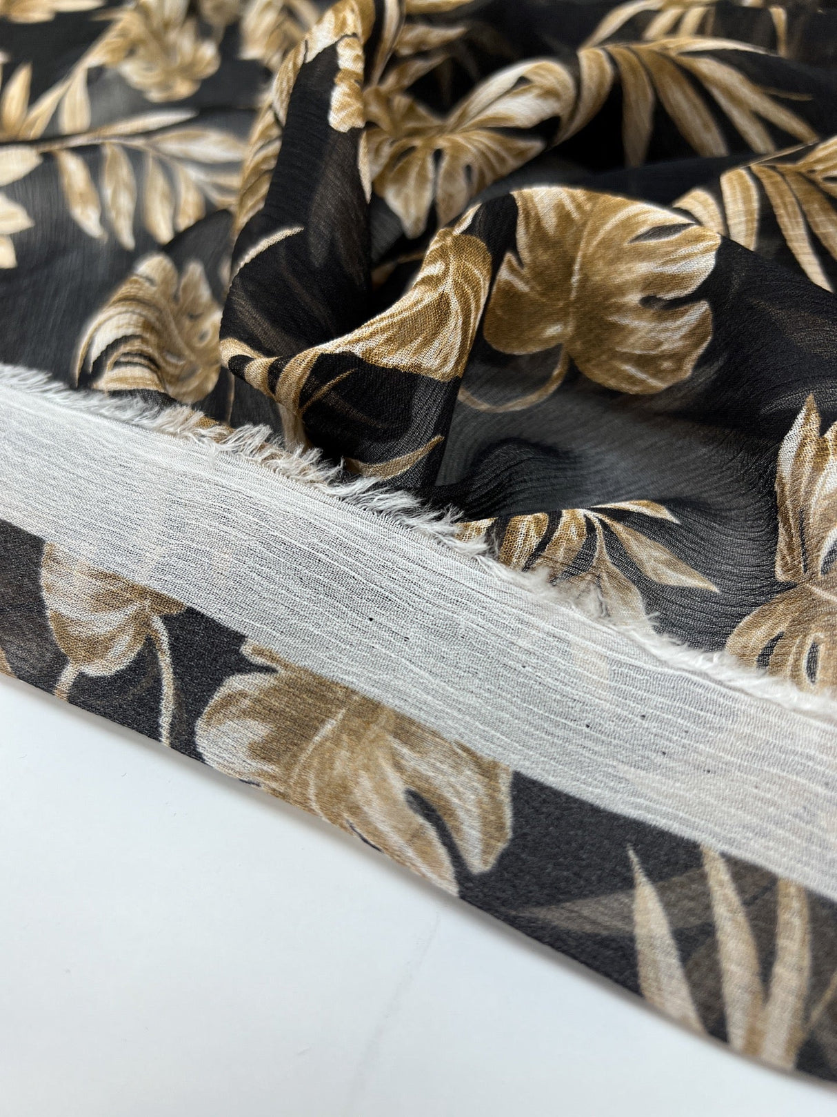 Viscose Chiffon Printed Black Brown