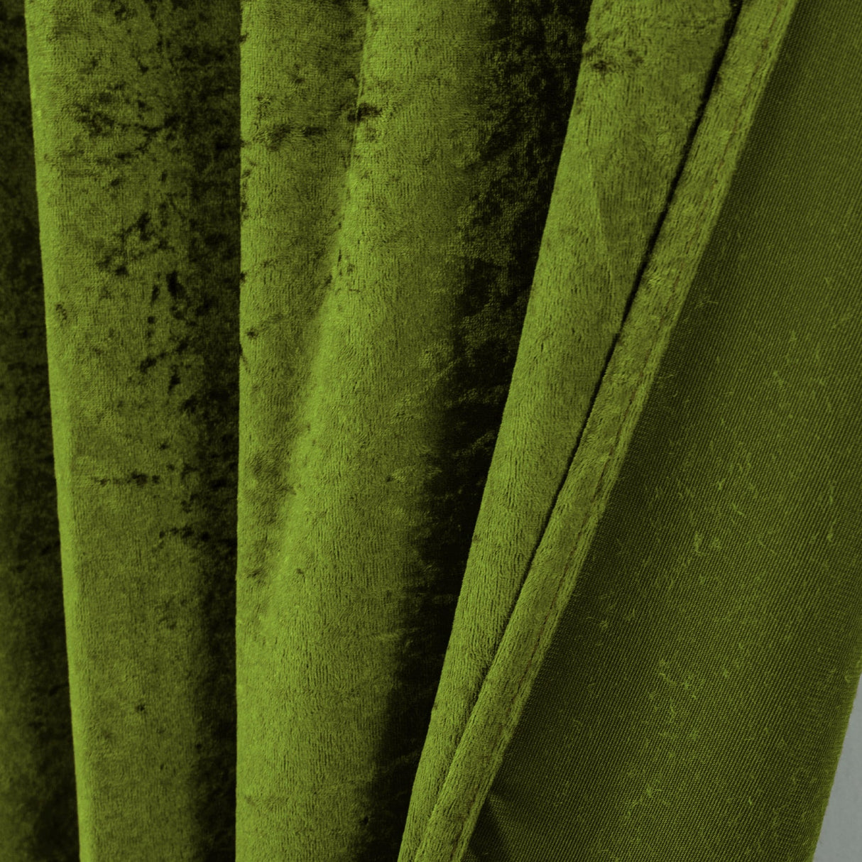 Velvet Backdrop Curtain Drape Panel 14 ft x 57 in Moss Green/Olive Green