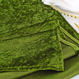 Velvet Table Runner 13x108 Moss Green/Olive Green