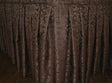 Damask Jacquard Polyester Table Skirt 21x29 Chocolate