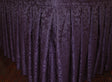 Floral Damask Polyester Table Skirt 17x29 Eggplant