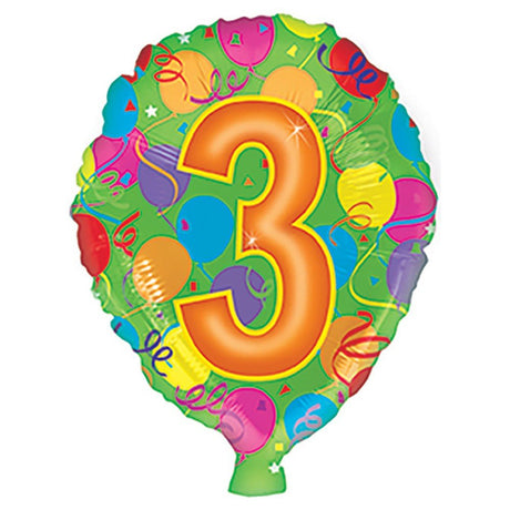 Foil Balloon #3 Birthday Shape