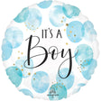 Baby Boy Blue Watercolor Foil Balloon