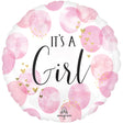 Foil Balloon Baby Girl Pink Watercolor 17 Inch