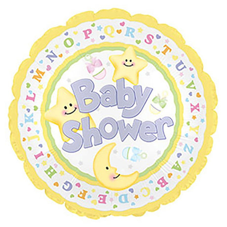 Foil Balloon Baby Shower Moon & Stars
