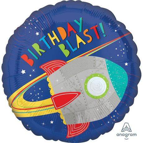 Foil Balloon Blast Off Birthday 17 Inch