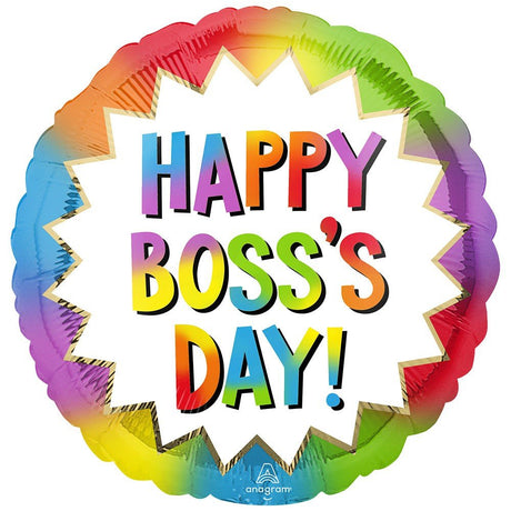 Foil Balloon Colorful Boss's Day Burst