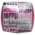 Foil Balloon Girls Happy Birthday Doodles Cube
