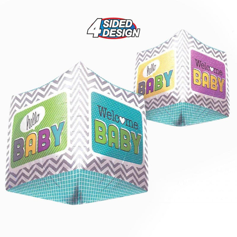 Baby Shower Foil Cube Balloon