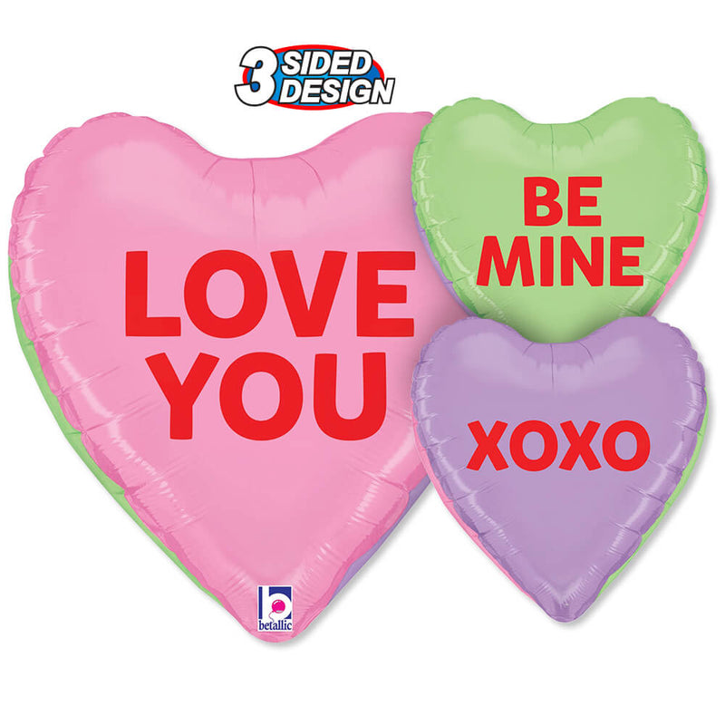 Foil Balloon Conversation Hearts 17 Inch