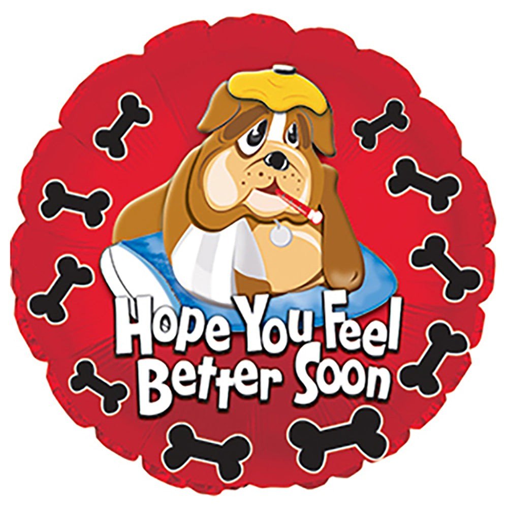 Foil Balloon Feel Better Bull Dog