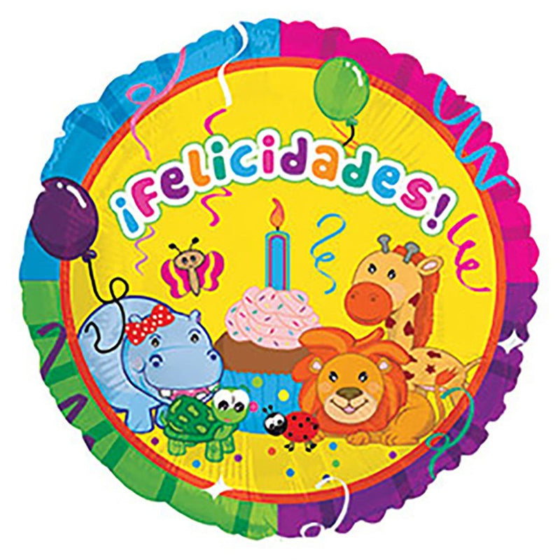 Foil Balloon Felicidades Selva 17 Inch