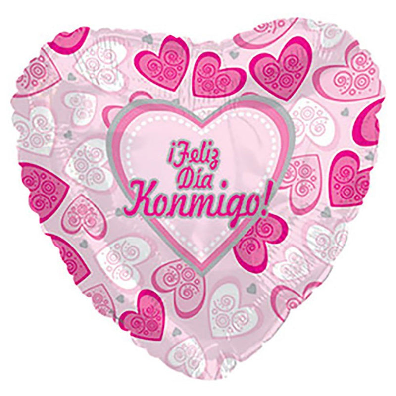 Foil Balloon Feliz Dia Konmigo 17 Inch