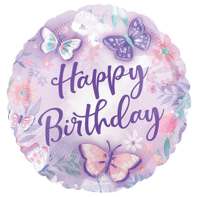 Foil Balloon Flutters Happy Birthday