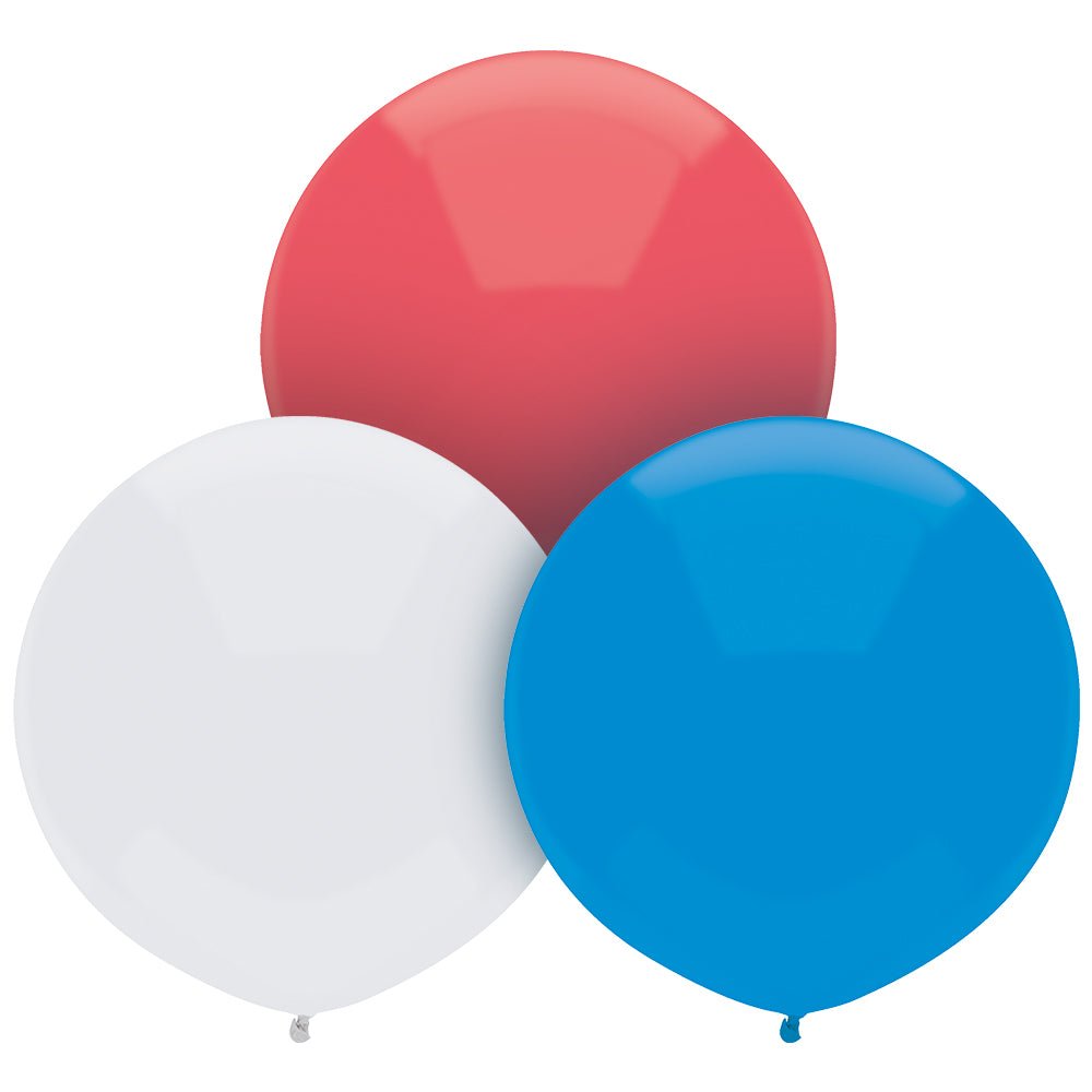 Patriotic Latex Balloons 17 Inch Assortment