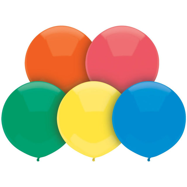 Latex Balloons 17 Inch Primary Assortment