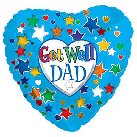 Foil Balloon Get Well Dad 17 Inch