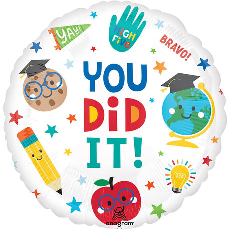 Graduation Foil Balloon 17 Inch Fun You Did It