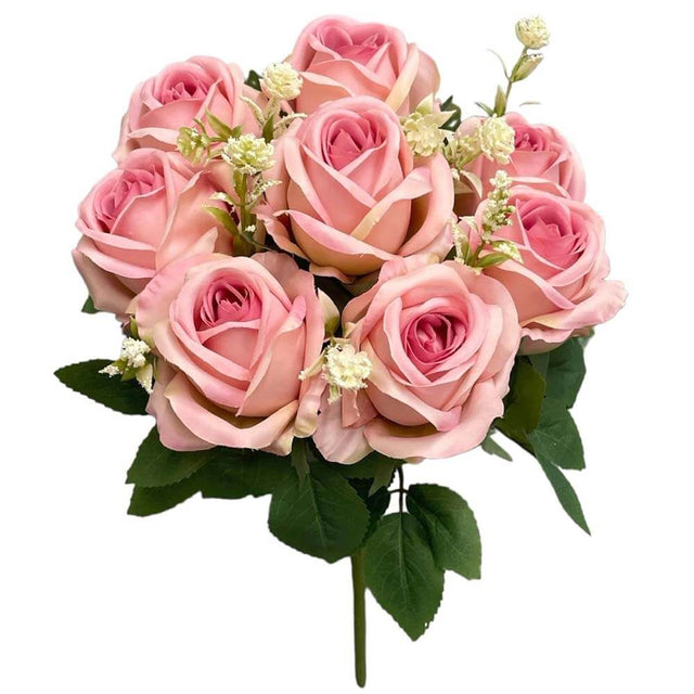 Silk Flowers Gypso Rose Bush