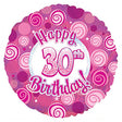 Foil Balloon Happy 30 Birthday Pink Dazzleoons