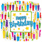 Foil Balloon Happy Birthday Candles Around 17 Inch